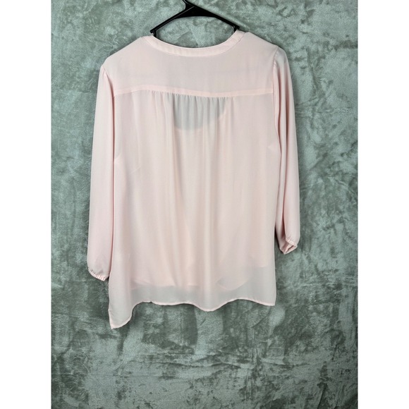 J Jill WearEver Blouse Womens Small Blush Minimalist Capsule Office Top - Picture 7 of 8